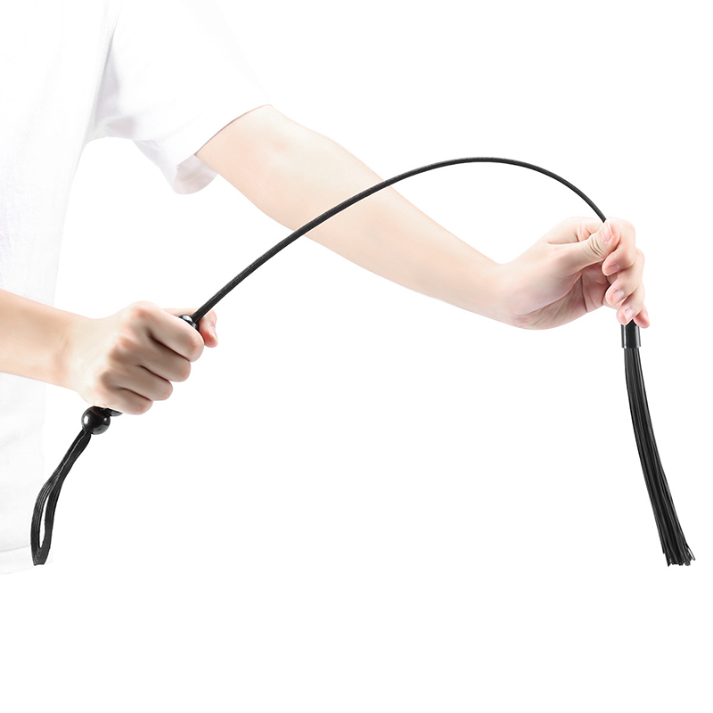 Riding Crop Dressage - 48.5cm Six Beads Handle Silicone Tassels