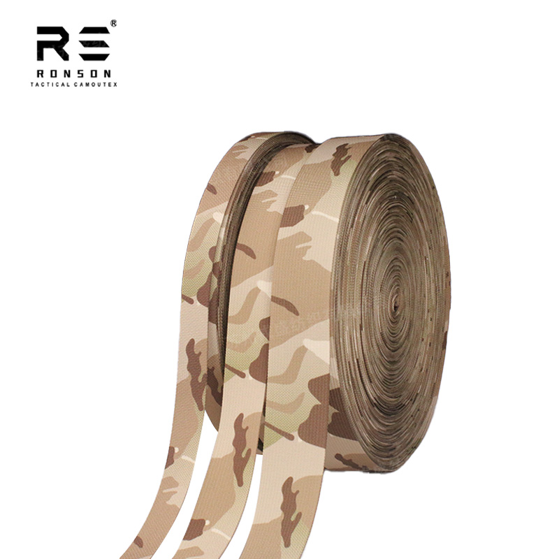 Outdoor Sport Backpack - 25/38/50mm Sling Camouflage Printed Webbing MCAD