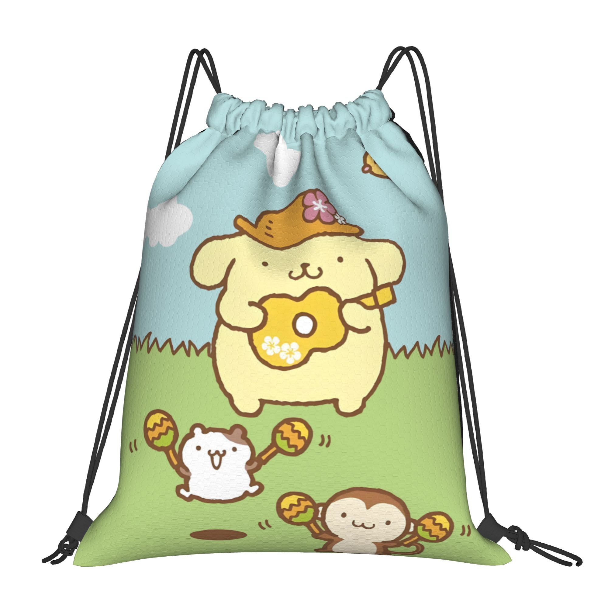 Outdoor Sport Backpack - Custom P-Pompompurines Drawstring Backpack Bags Men