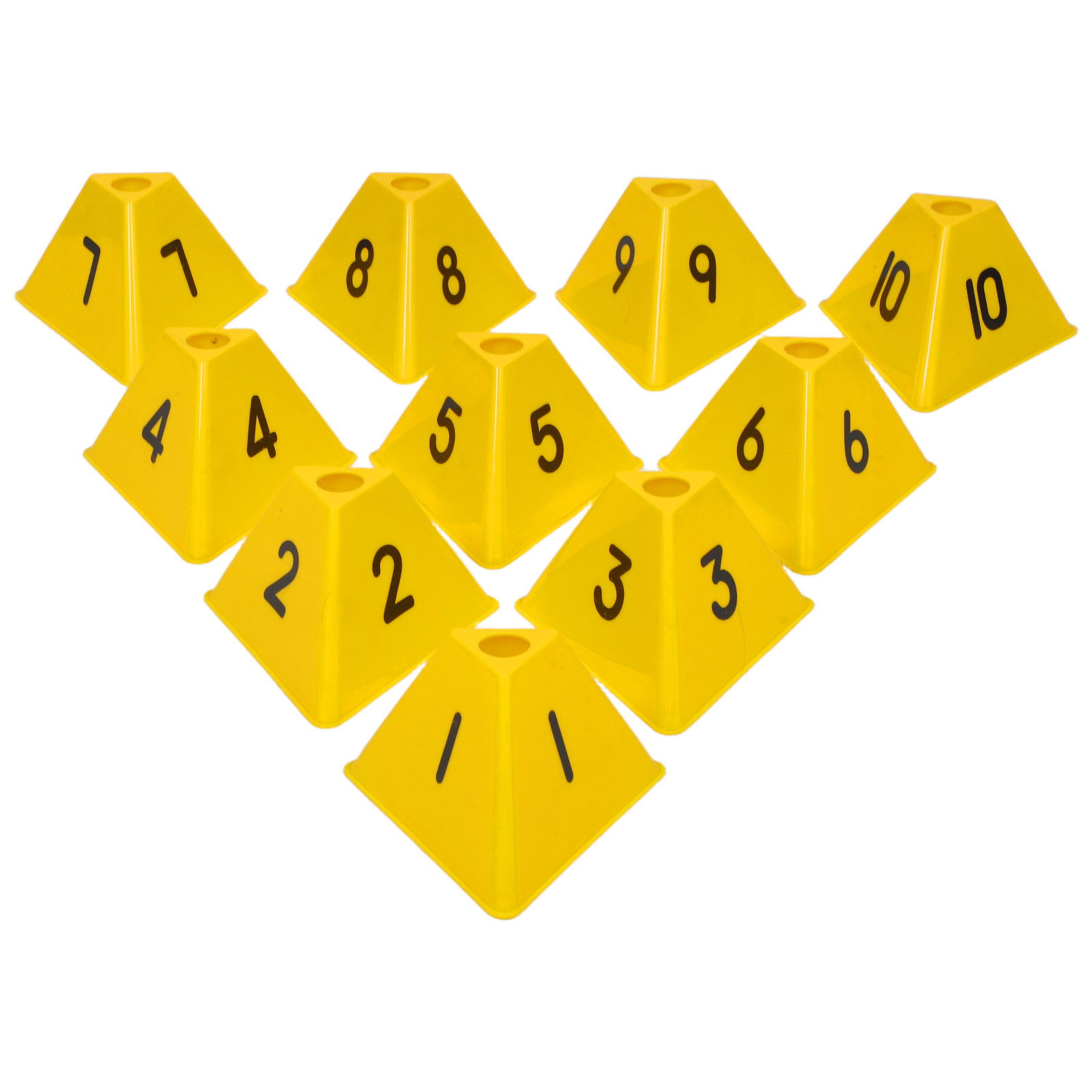 Outdoor Sport Gear - 10Pcs Football Training Marker Cones Numbered