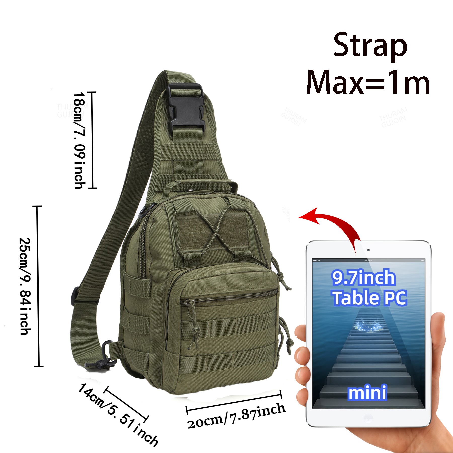 THURAM Outdoor Tactical Bag Ba - Outdoor Sport Backpack ulasan dan harga