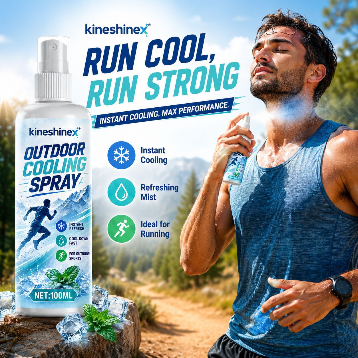 Outdoor Cooling Spray 100ml–In - Outdoor Sport Gear ulasan dan harga