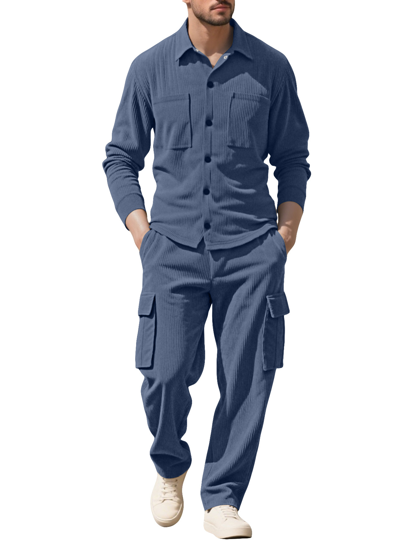 Men's Tracksuit Corduroy Workw - Outdoor Sports Outfit ulasan dan harga