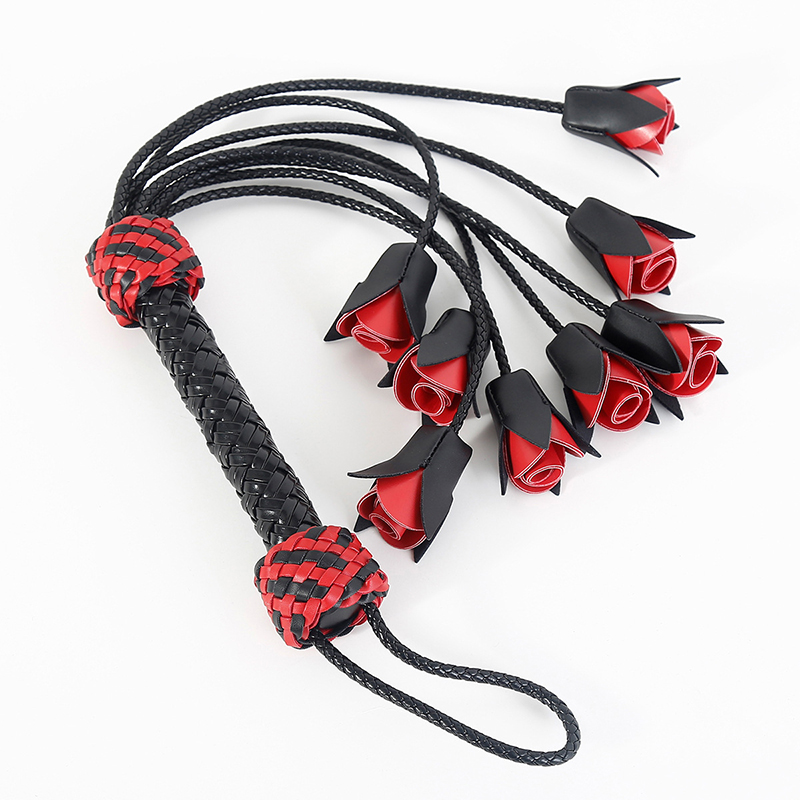 64.5cm Leather Handle Rose Top - Riding Crop Dressage ulasan dan harga
