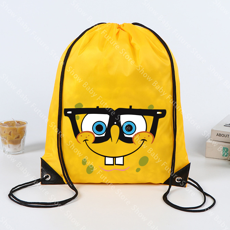 43x34CM Spongebobs Drawstring  - Outdoor Sport Backpack ulasan dan harga